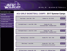 Tablet Screenshot of acuwbbcamps.com